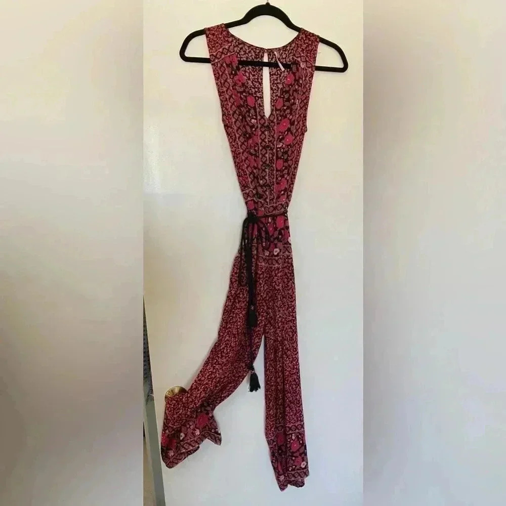 Free People Floral Print Culotte Style Tank Romper - Picture 3 of 9